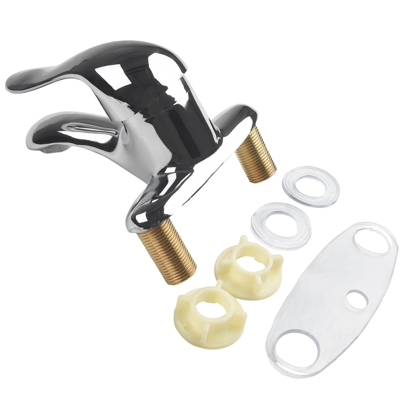 thumbnail image 1 of 3 Hole Basin Faucet Hot And Cold Water Mixing Valve Switch Bathroom Sink Mixing Valve Switch Home Bathroom Fixture Accessories, 1 of 11